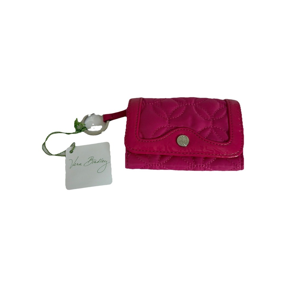 Vera Bradley Plaza Card And Key Nylon Pink NWT